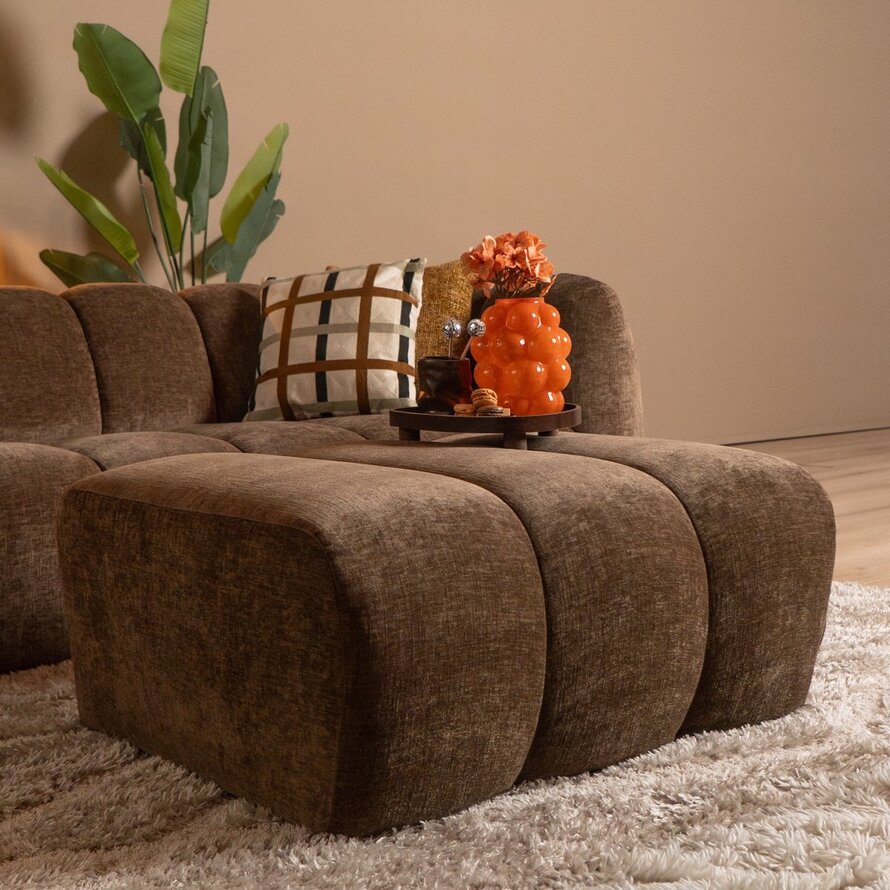 Hocker Luca Chenille mocha