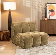 Bronx71 Sessel Luca Chenille olive grün