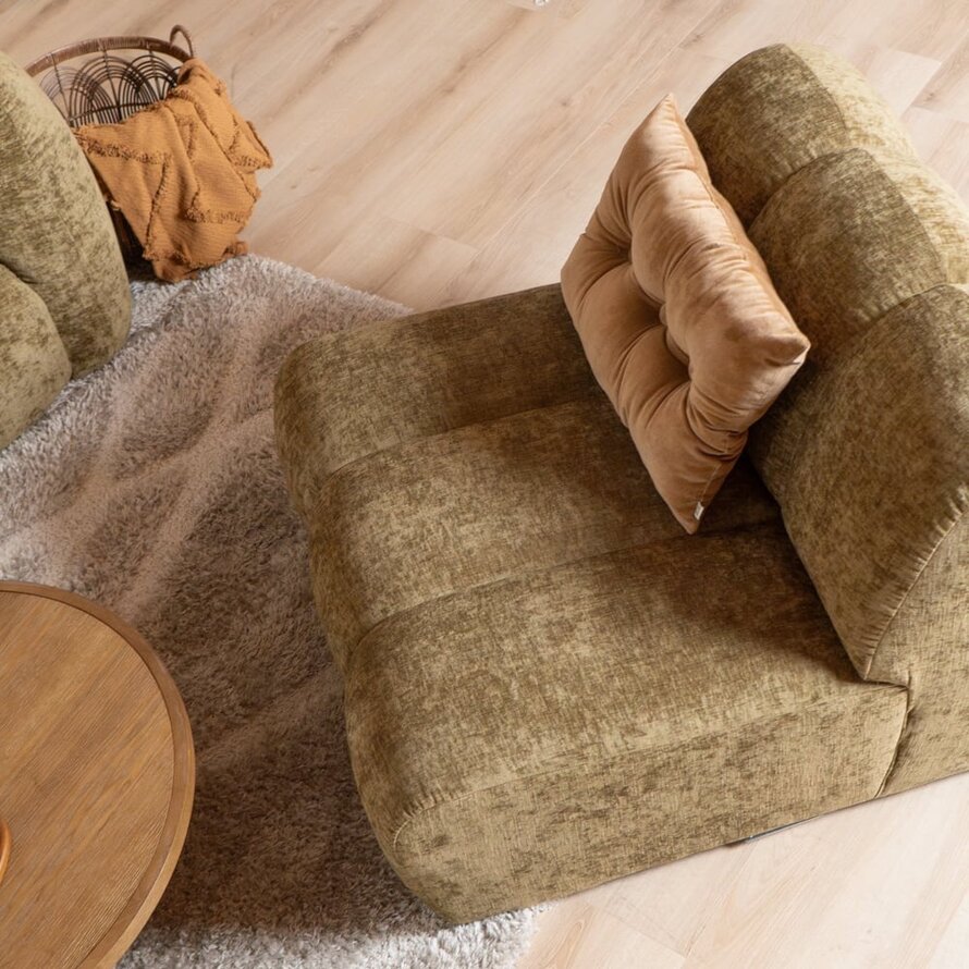 Sessel Luca Chenille olive grün