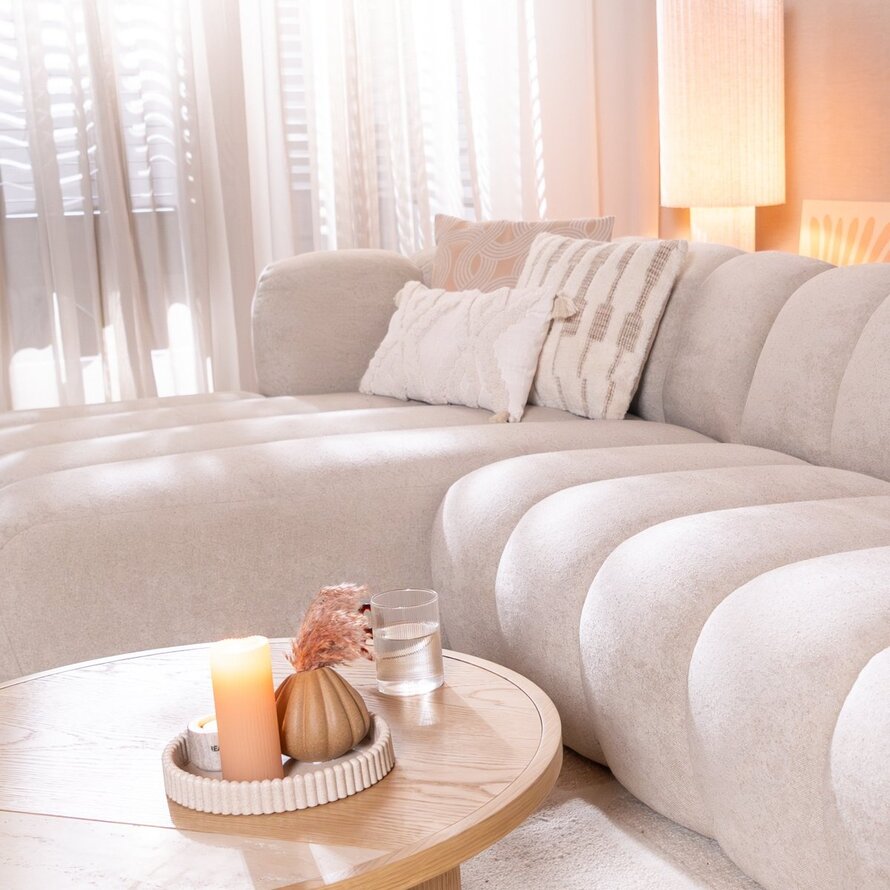 Ecksofa Luca Chenille beige links