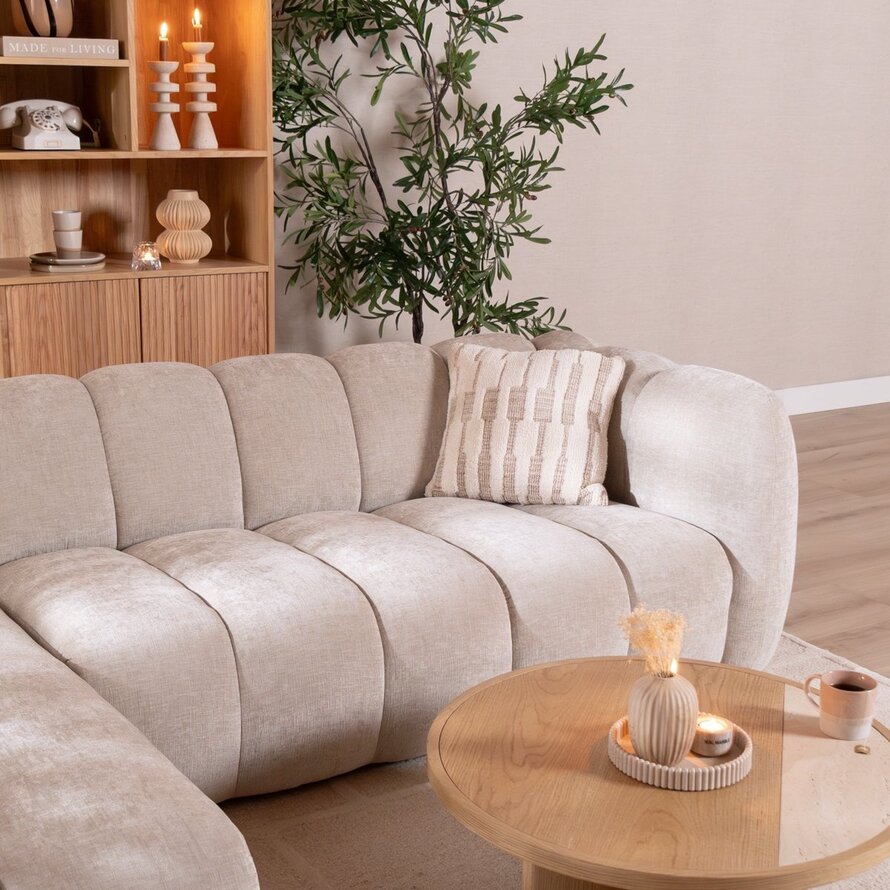 Ecksofa Luca Chenille sand links