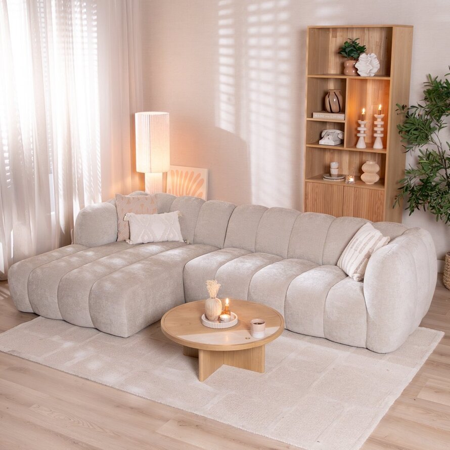 Ecksofa Luca Chenille sand links