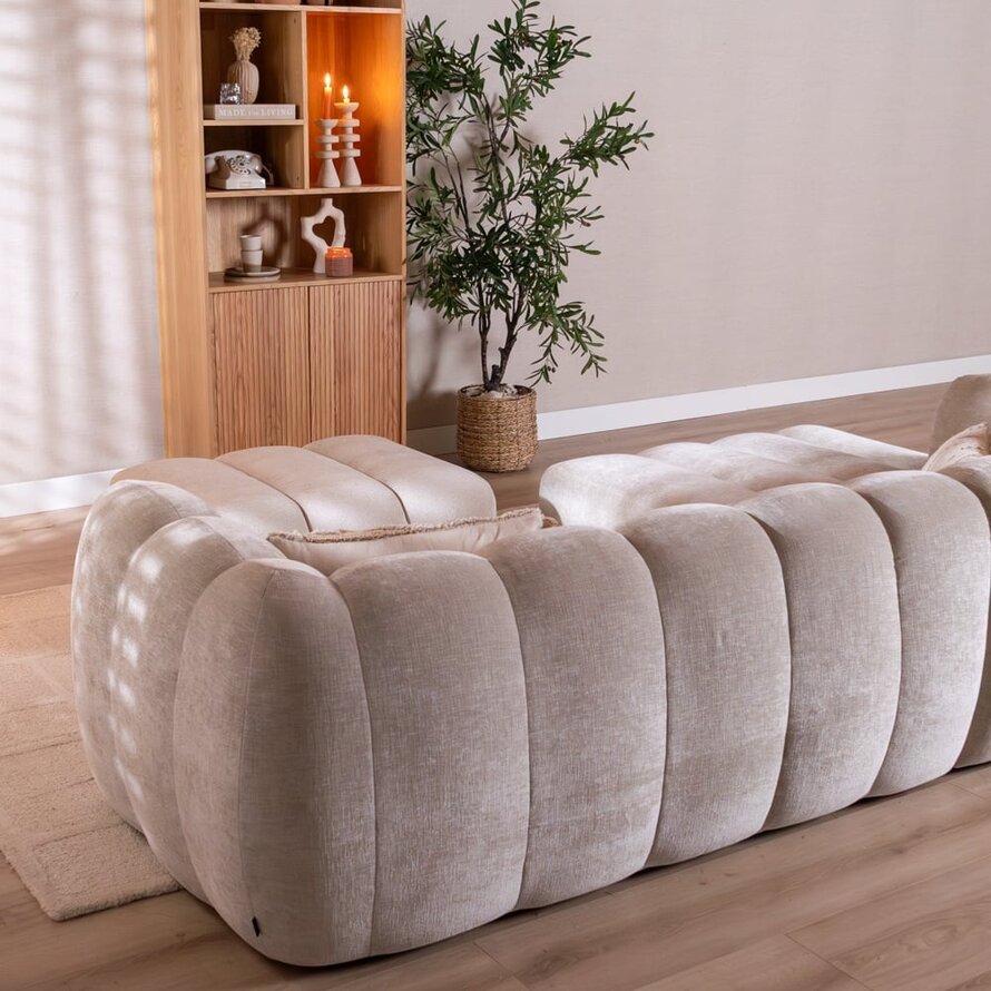 Ecksofa Luca Chenille sand links