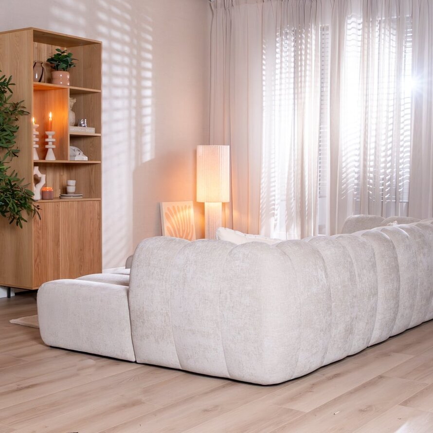 Ecksofa Luca Chenille sand rechts