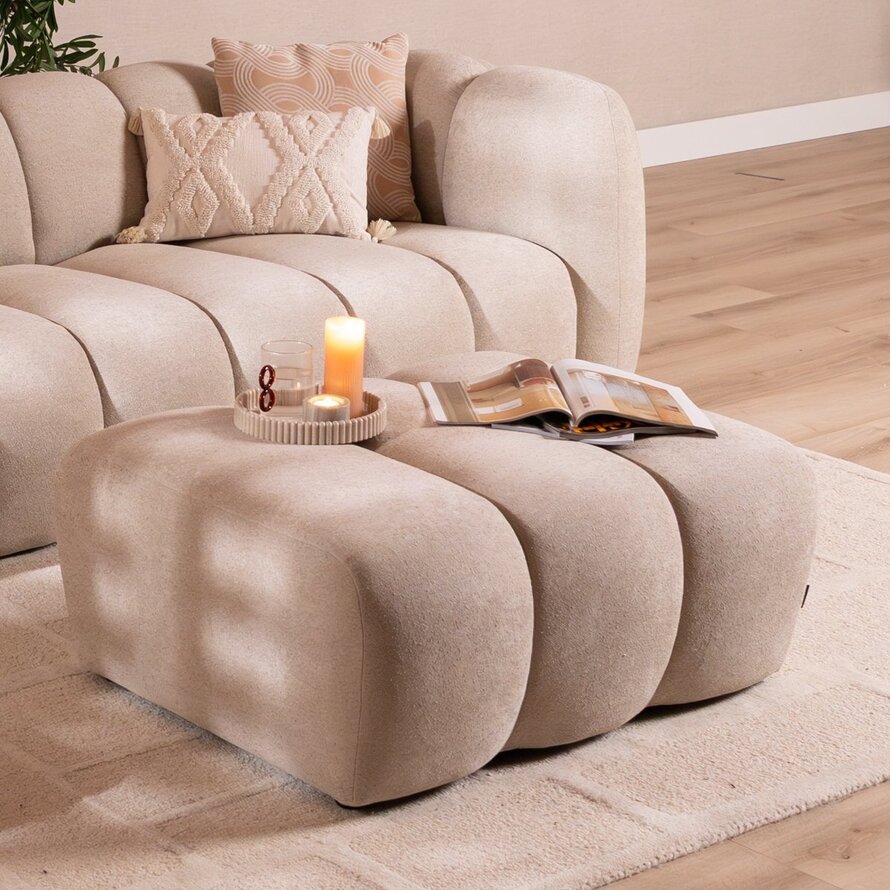 Hocker Luca Chenille beige