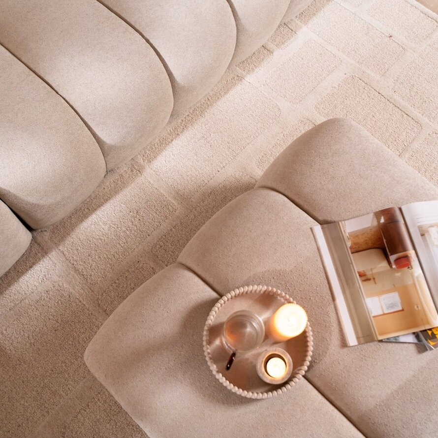 Hocker Luca Chenille beige