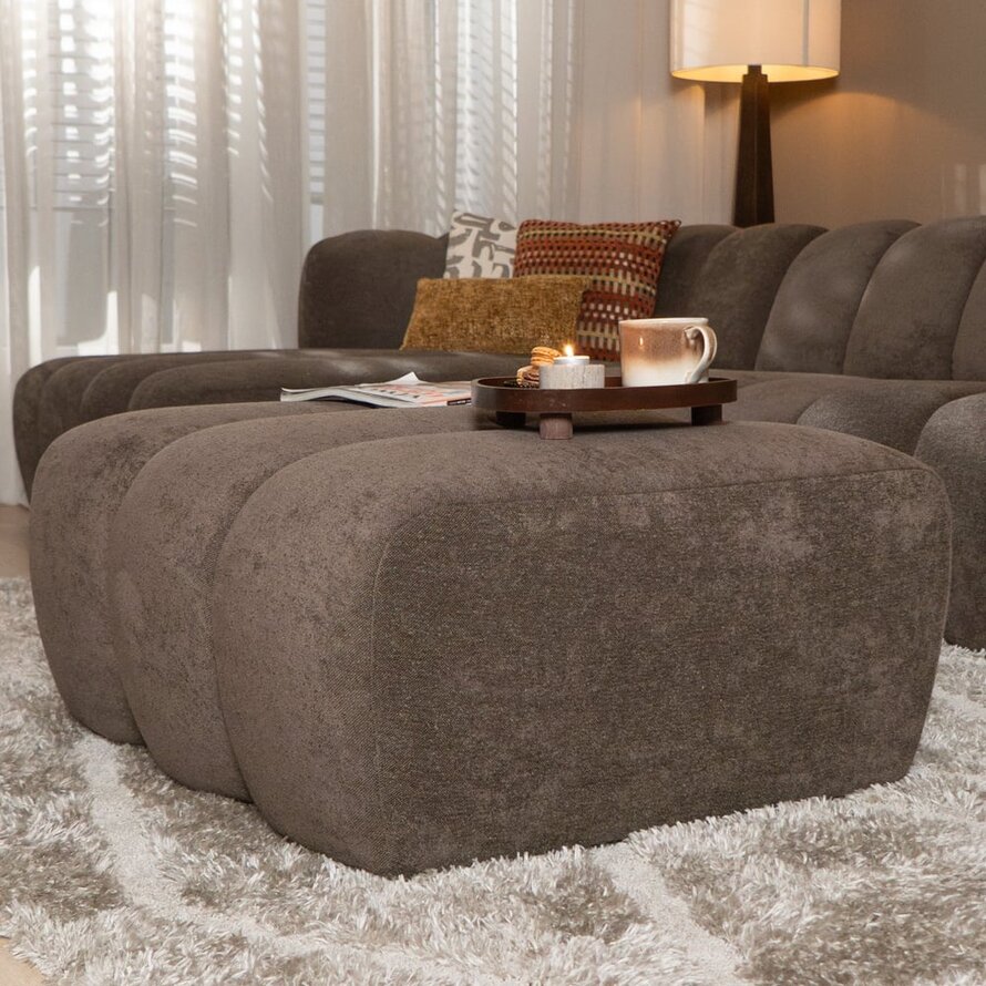 Hocker Luca Chenille braun