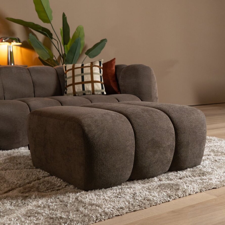 Hocker Luca Chenille braun