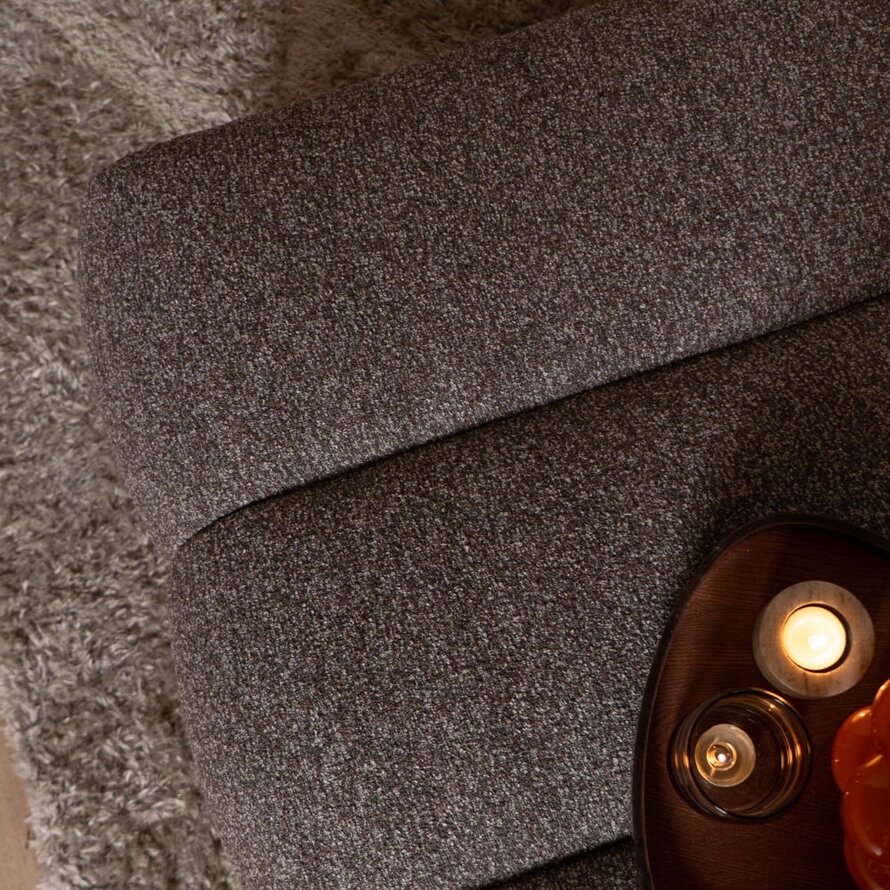 Hocker Luca Bouclé braun/grau