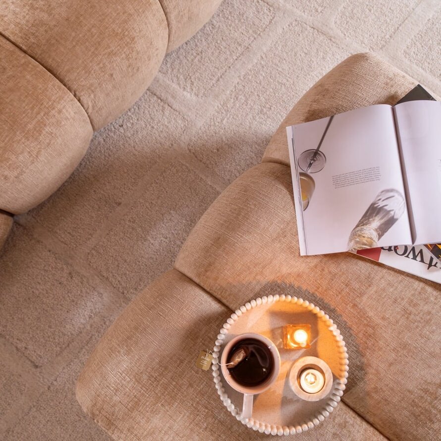 Hocker Luca Chenille peach