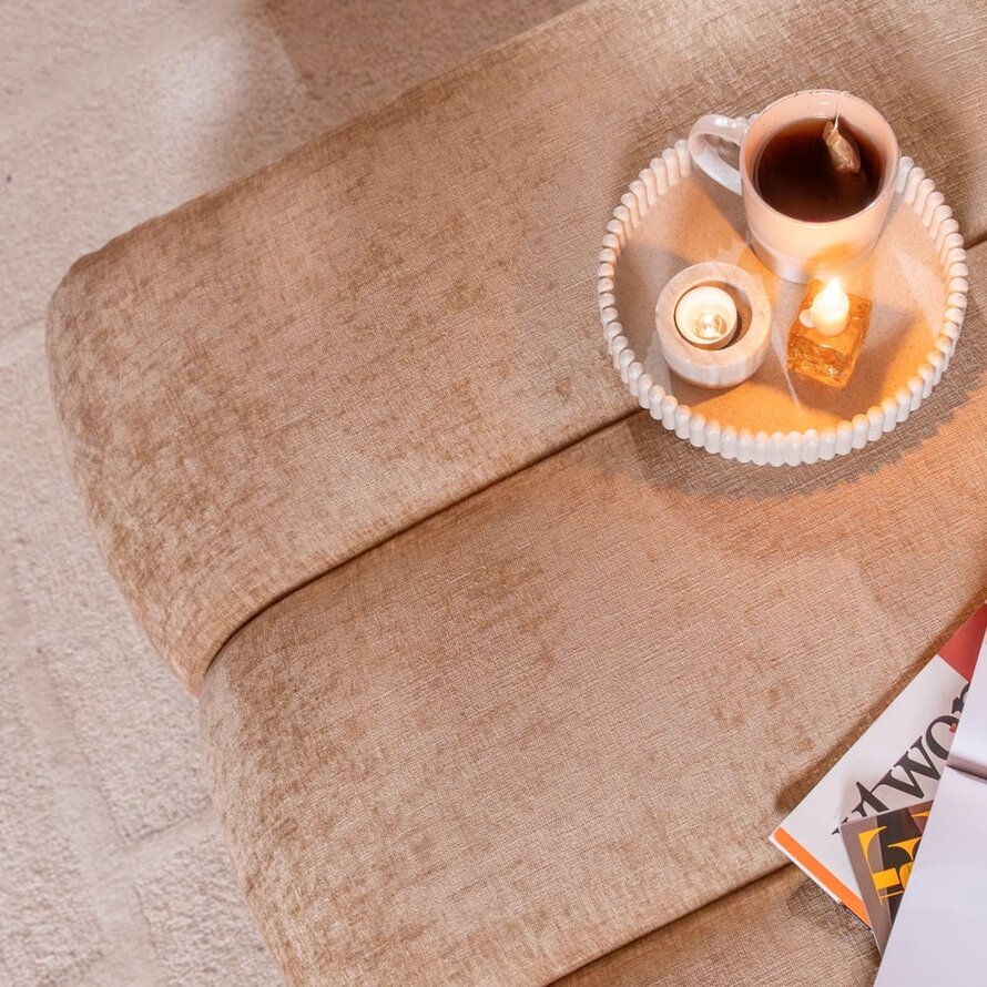 Hocker Luca Chenille peach