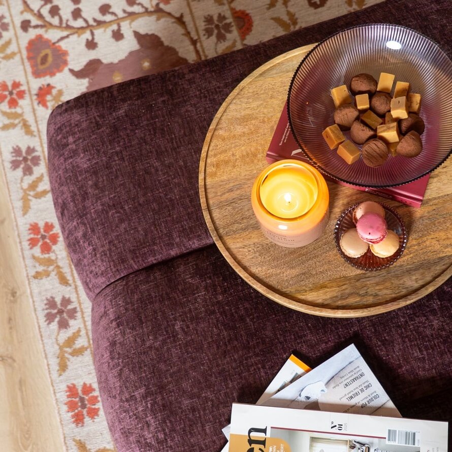 Hocker Luca Chenille lila