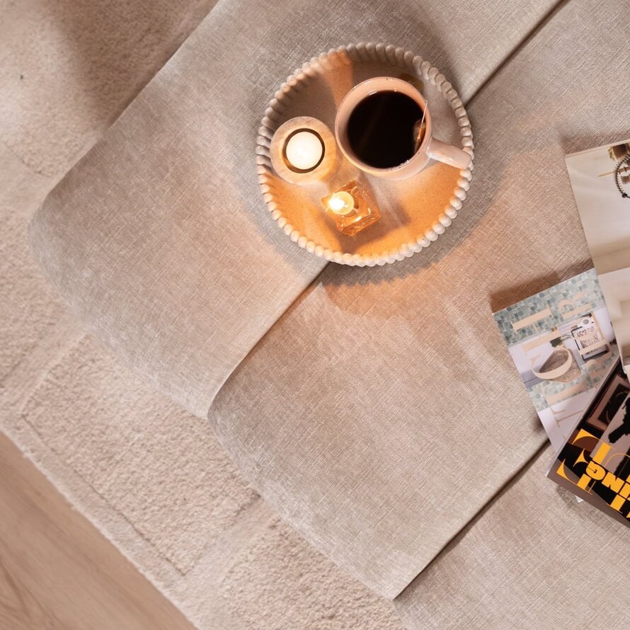 Hocker Luca Chenille sand