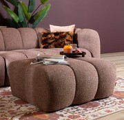 Bronx71 Hocker Luca Bouclé rot/rosa