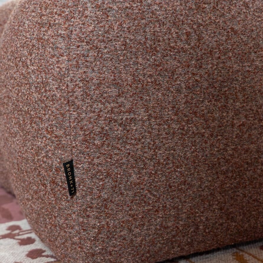 Hocker Luca Bouclé rot/rosa