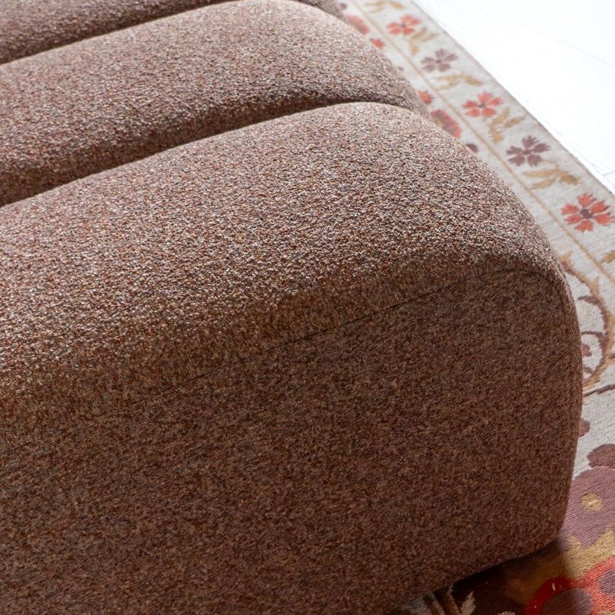 Hocker Luca Bouclé rot/rosa