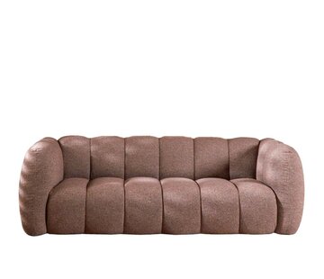 Bronx71 3-Sitzer-Sofa Luca Bouclé rot/rosa