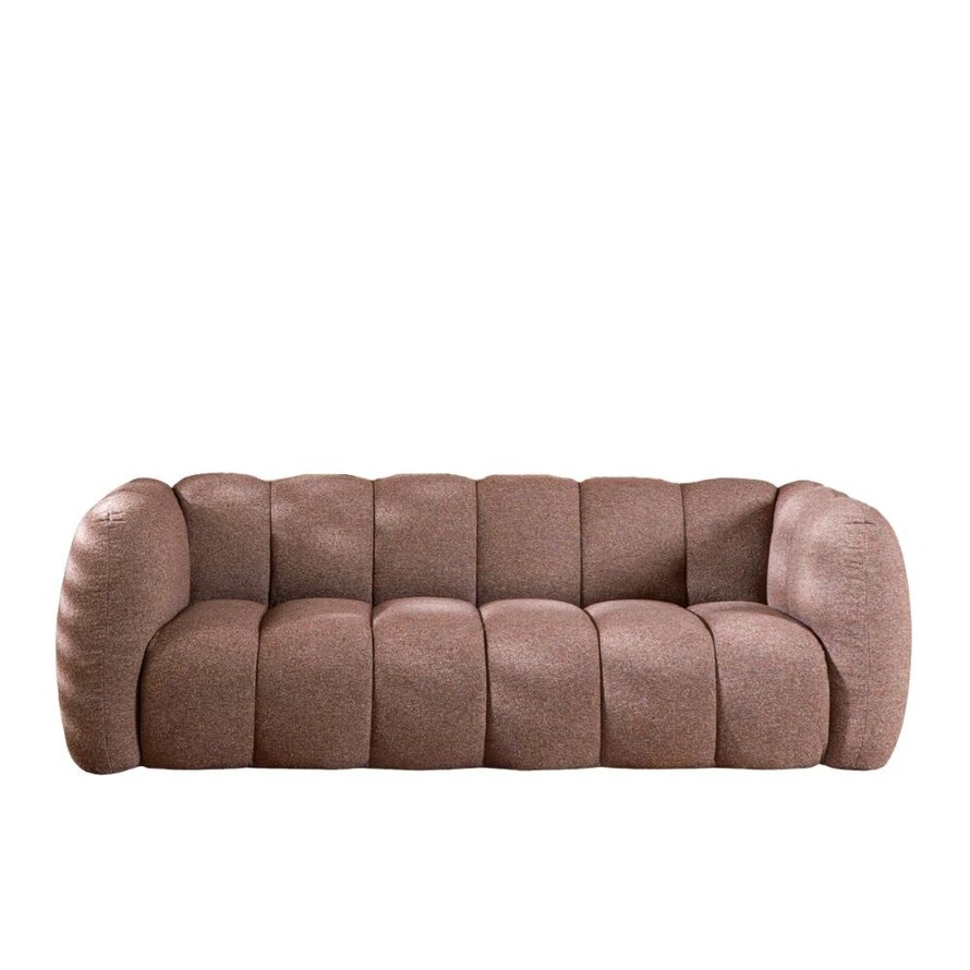 3-Sitzer-Sofa Luca Bouclé rot/rosa