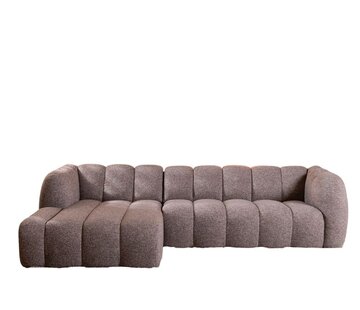 Bronx71 Ecksofa Luca Bouclé braun/grau links