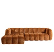 Bronx71 Ecksofa Luca Chenille kupfer links