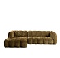 Ecksofa Luca Chenille olive grün links