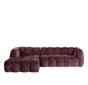 Bronx71 Ecksofa Luca Chenille lila links