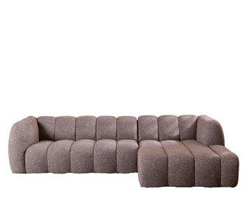 Bronx71 Ecksofa Luca Bouclé braun/grau links