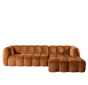 Bronx71 Ecksofa Luca Chenille kupfer rechts