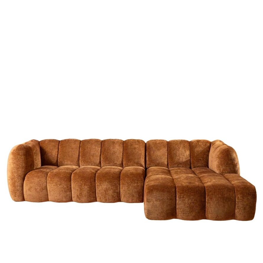 Ecksofa Luca Chenille kupfer rechts