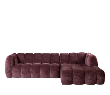 Bronx71 Ecksofa Luca Chenille lila rechts