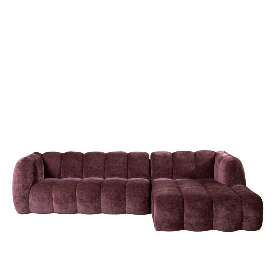 Ecksofa Luca Chenille lila rechts