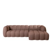 Bronx71 Ecksofa Luca Bouclé rot/rosa rechts