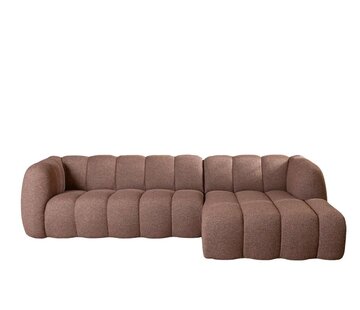 Bronx71 Ecksofa Luca Bouclé rot/rosa rechts