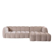 Bronx71 Ecksofa Luca Chenille sand rechts