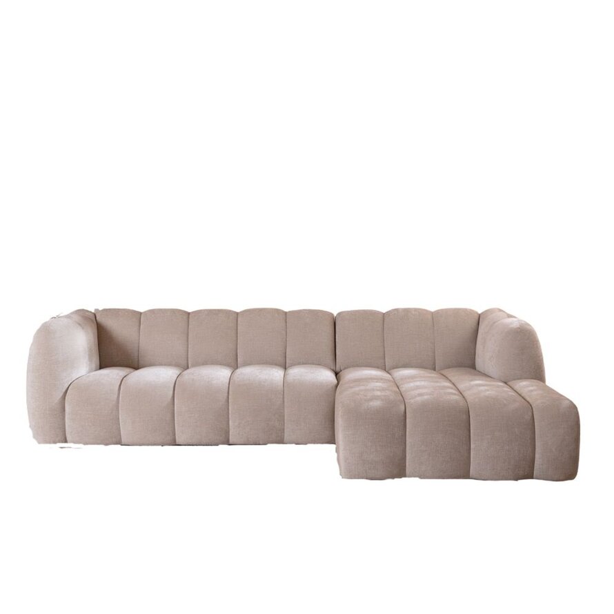 Ecksofa Luca Chenille sand rechts