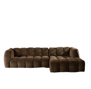 Bronx71 Ecksofa Luca Chenille mocha rechts