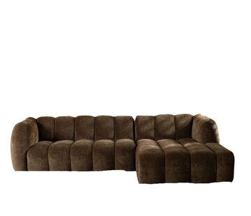 Bronx71 Ecksofa Luca Chenille mocha rechts