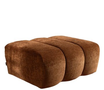 Bronx71 Hocker Luca Chenille kupfer