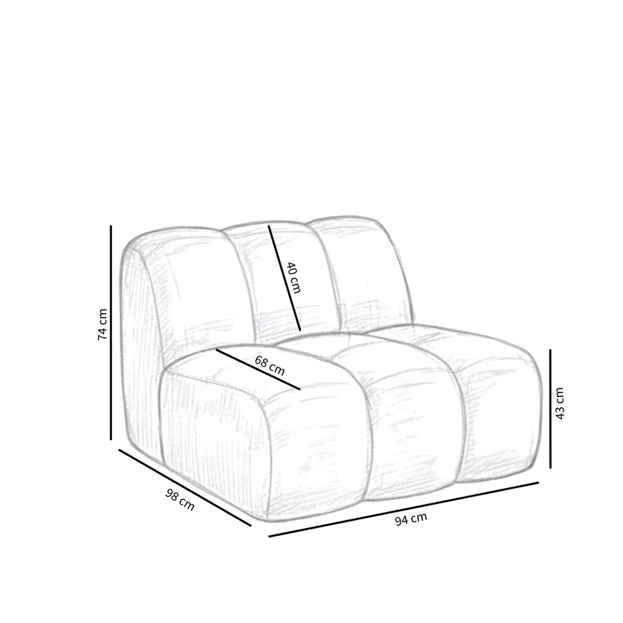 Sessel Luca Chenille beige