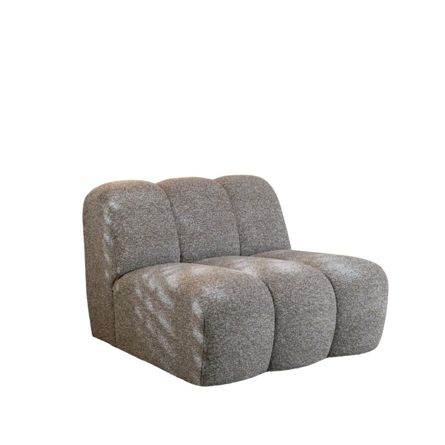 Sessel Luca bouclé braun/grau