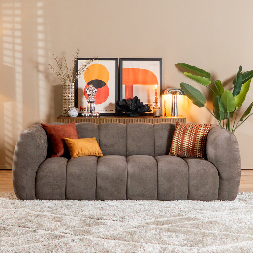 3-Sitzer-Sofa Luca Chenille braun