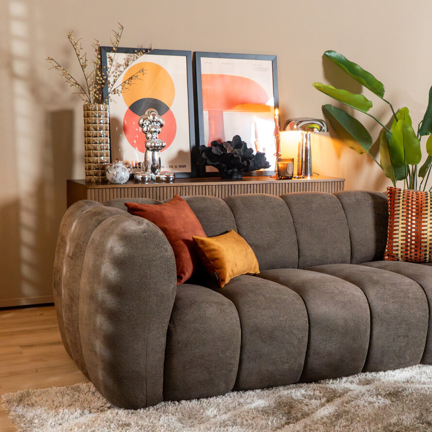 3-Sitzer-Sofa Luca Chenille braun