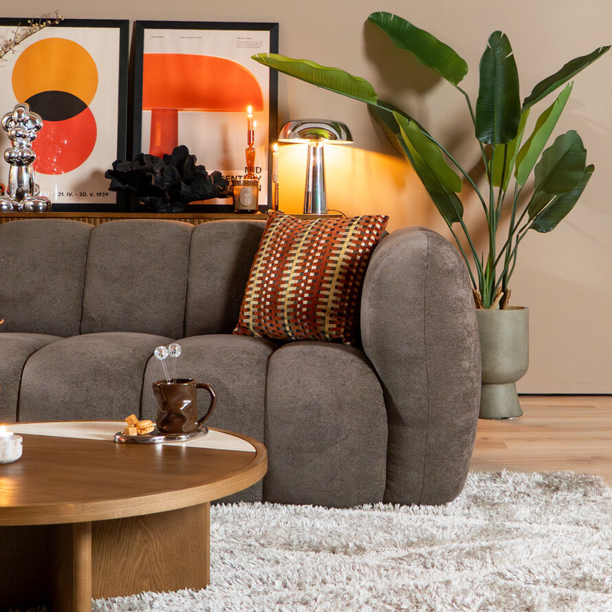 3-Sitzer-Sofa Luca Chenille braun