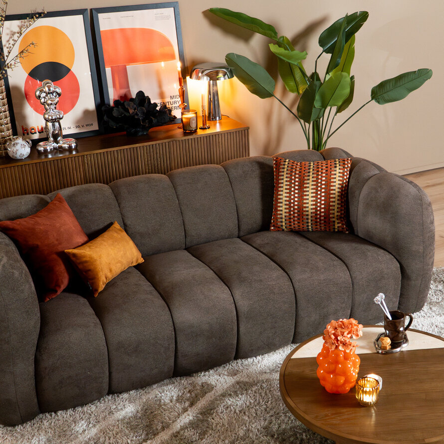 3-Sitzer-Sofa Luca Chenille braun