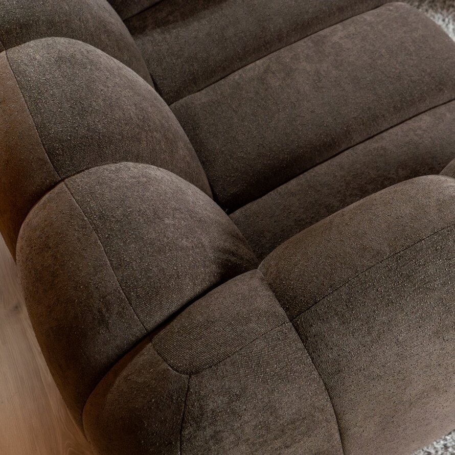 Ecksofa Luca Chenille braun rechts