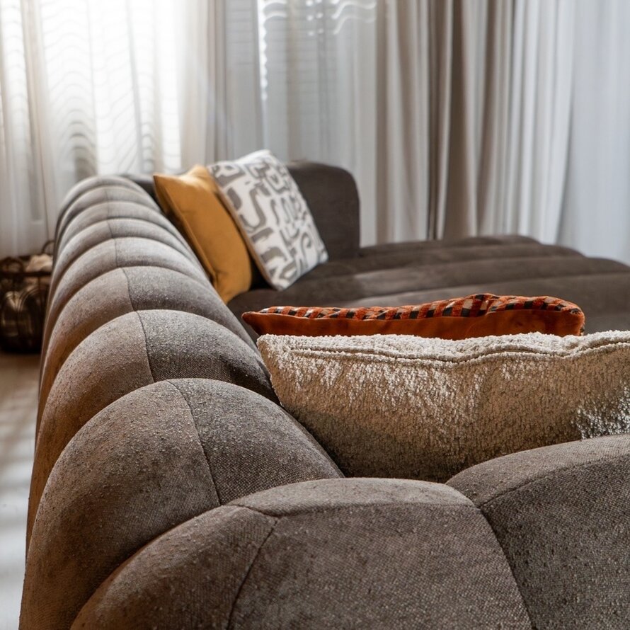 Ecksofa Luca Chenille braun rechts