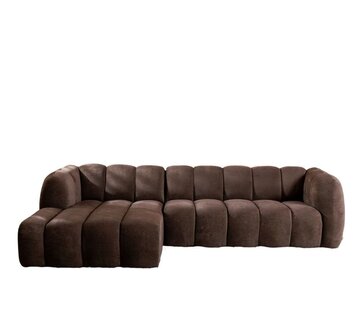 Bronx71 Ecksofa Luca Chenille braun links