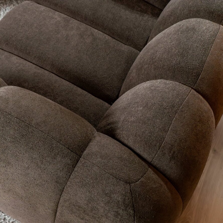 Ecksofa Luca Chenille braun links