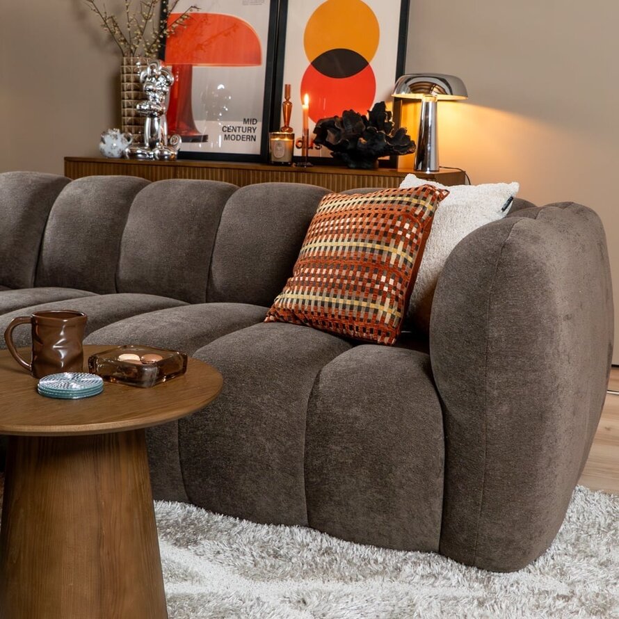 Ecksofa Luca Chenille braun links