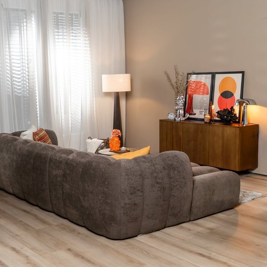 Ecksofa Luca Chenille braun links